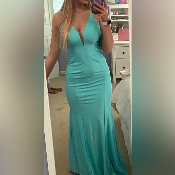 Teal/Blue Prom dress/ Wedding guest dress - Picture 4 of 4